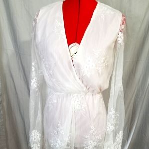 Beautiful white lace romper